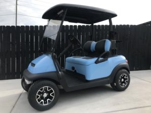 Carolina Panthers custom golf cart options
