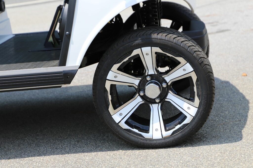 2023 White EVolution Golf Cart Wheels