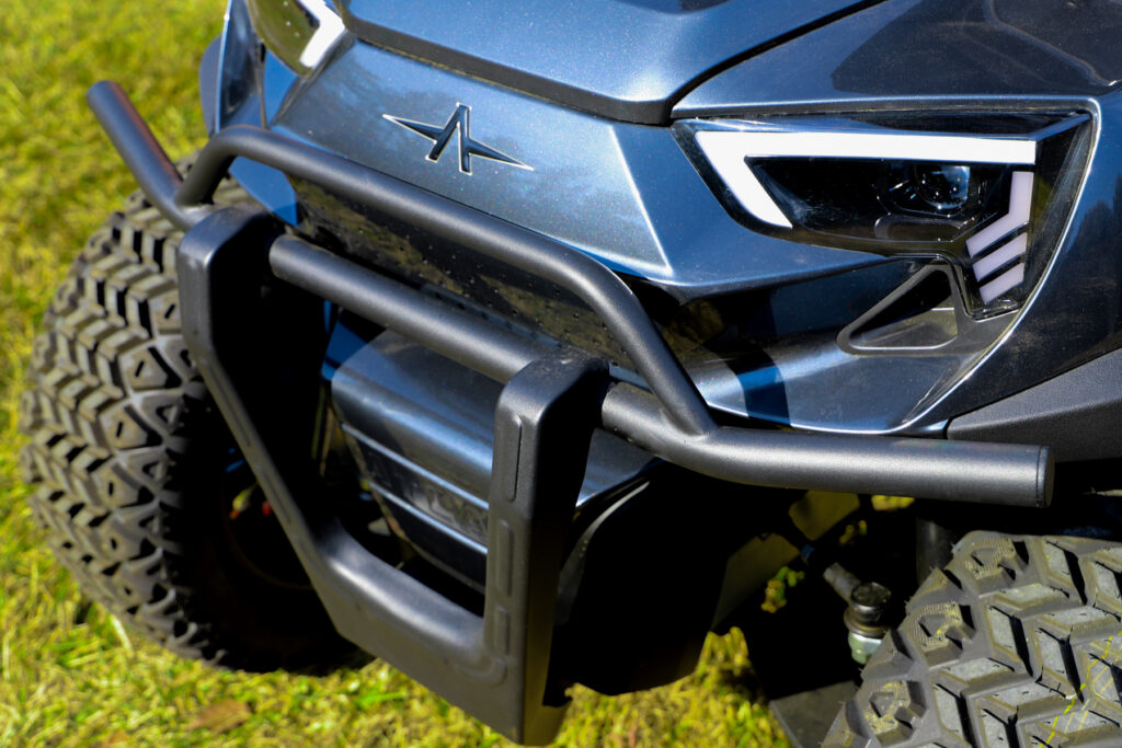 Golf cart metal bumper