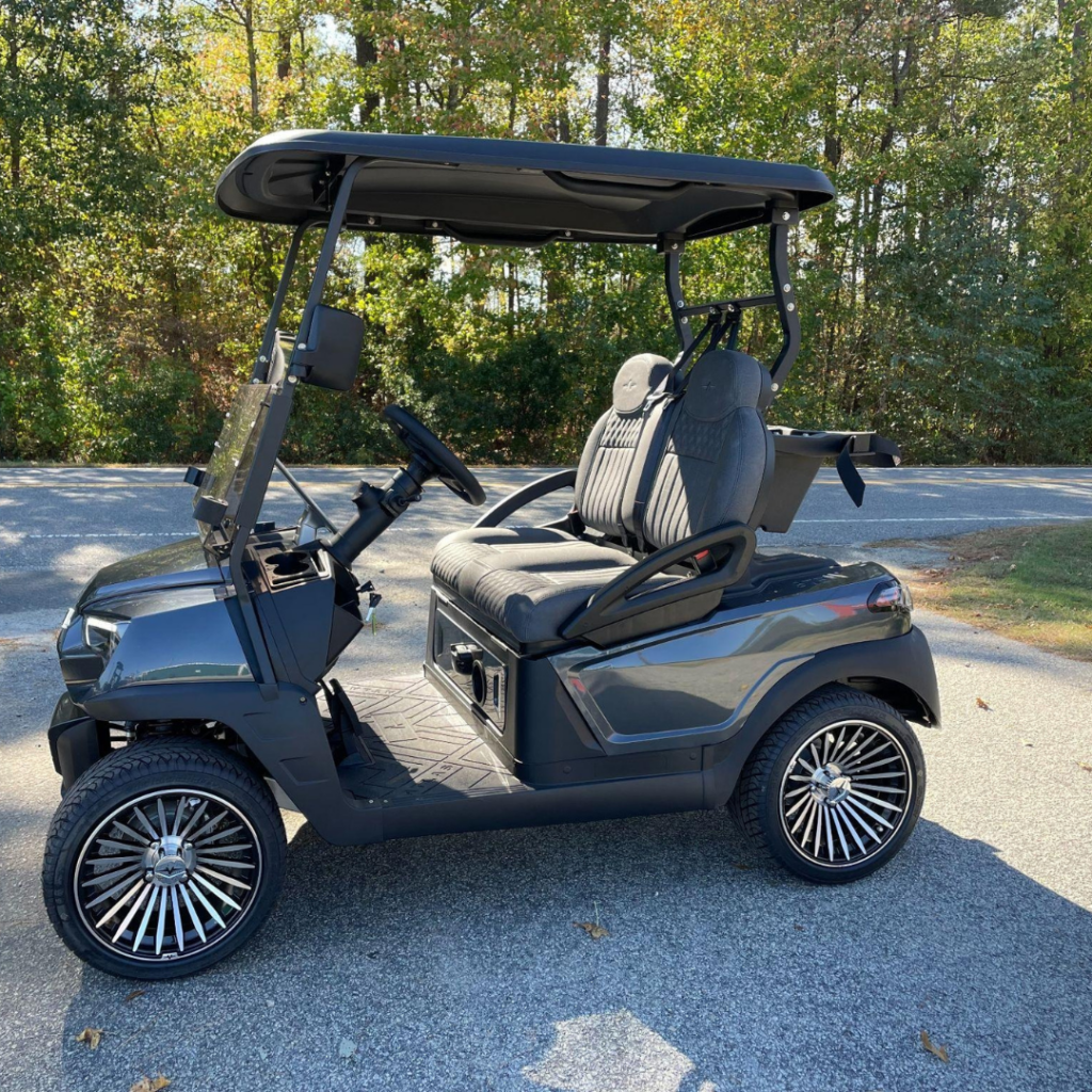 2026 Atlas 2-passenger golf cart, charcoal black with charcoal black seats